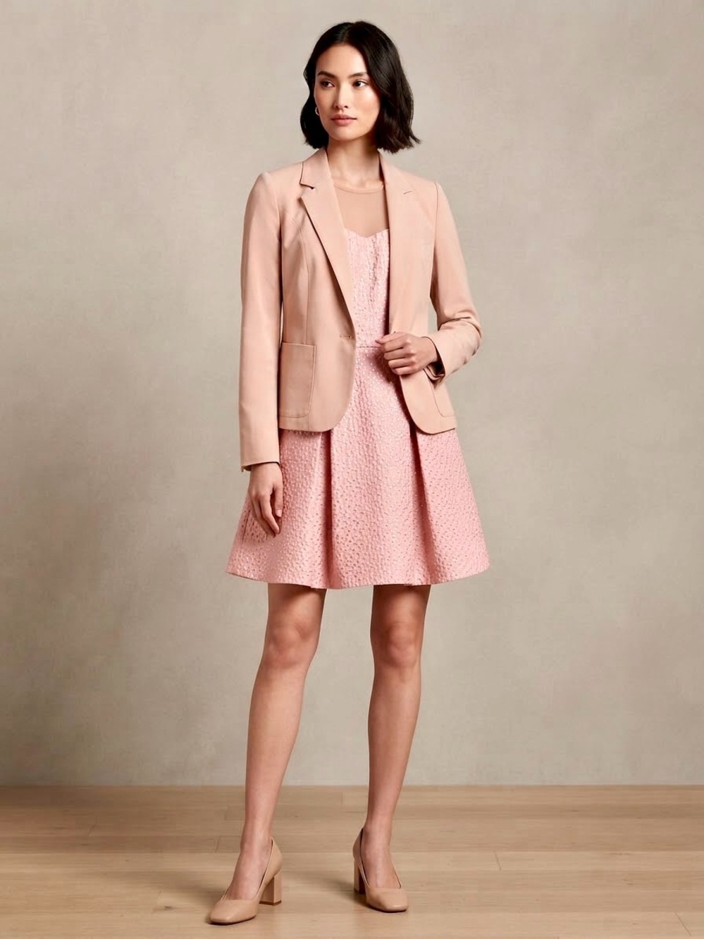 Forever 21 Exclusive Blush Pink Sleeveless Lace Fit & Flare Dress - Size M